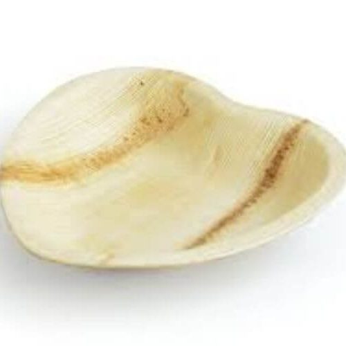 Areca Palm Leaf Heart Shaped plate