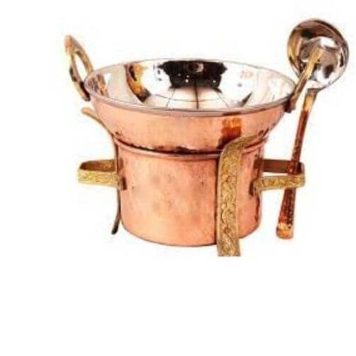 Copper Sigri Copper & Steel Kadai